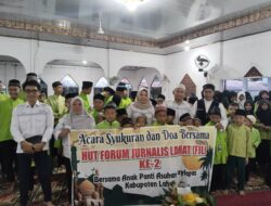Perayaan HUT FJL Ke – 2 Tahun Beri Santunan Anak Yatim dan Doa Bersama