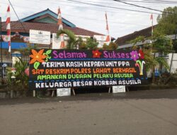 Berhasil Ungkap Kasus Unit PPA Polres Lahat Dapat Kirim Bunga Dari Keluarga Korban