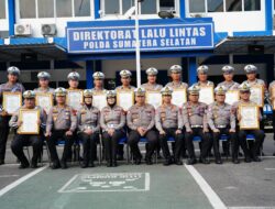 Dirlantas Polda Sumsel Beri Satlantas Polres Lahat Penghargaan