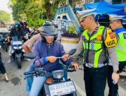 Humas Polres Lahat Berikan Himbauan Keselamatan Berkendara dalam Operasi Keselamatan Musi 2026