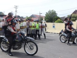 Polres Lahat, Polda Sumsel Latihan Rutin Pasukan Dalmas