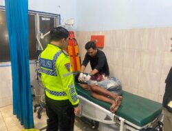 Personel Satuan Lalu Lintas Polres Lahat bergerak cepat menanggapi laporan masyarakat terkait kecelakaan lalu lintas